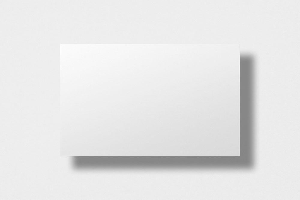 Blank business card mockup psd in white tone