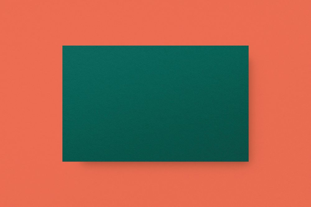 Blank customized green business card