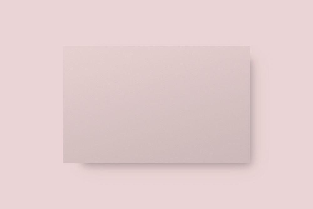 Blank light pink business card