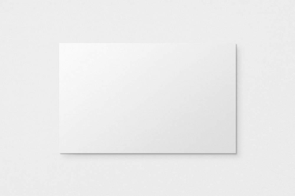 Blank business card mockup psd in white tone