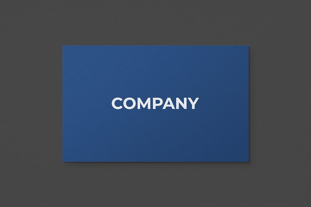 Simple business card mockup psd in simple blue tone