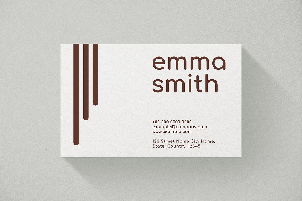 Simple business card mockup psd in white tone