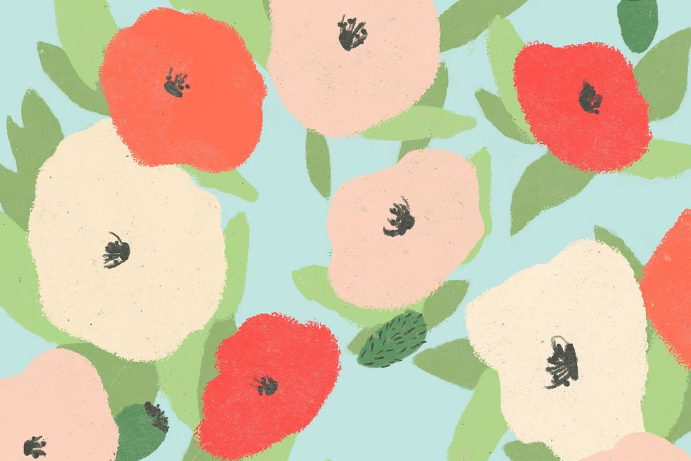 Zoomed colorful poppy vector backdrop