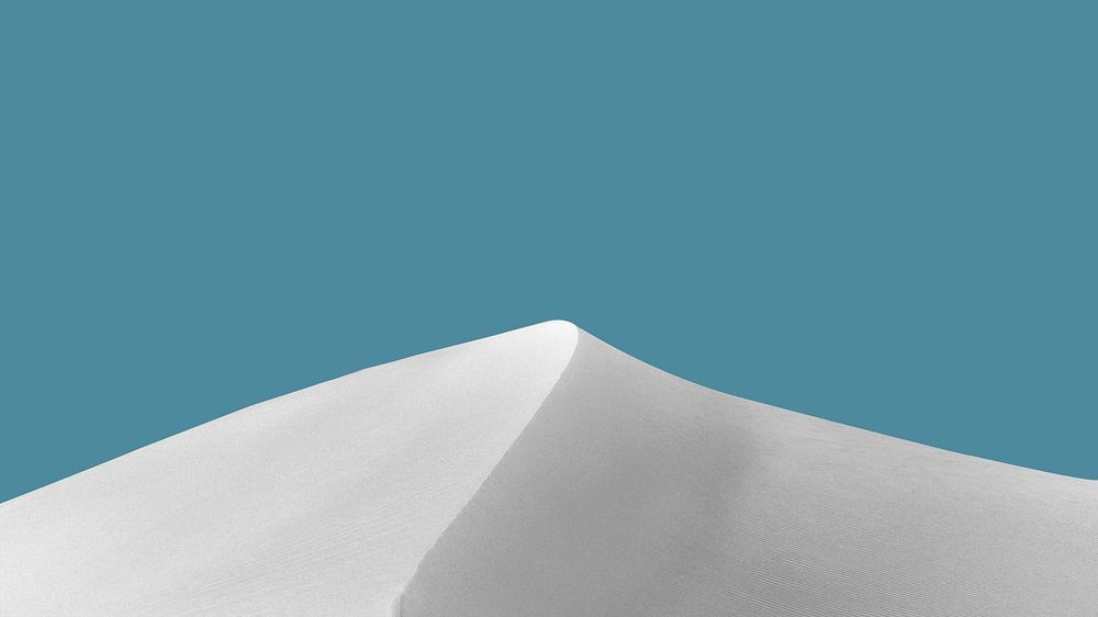 Creative background of minimal gray mountain on navy blue scene