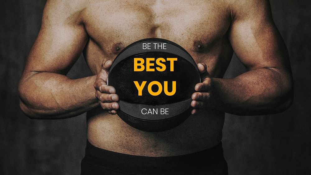 Weight training editable template psd the best you can be