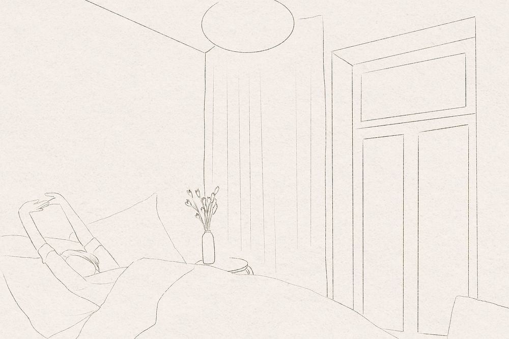 Wake up background psd simple line drawing