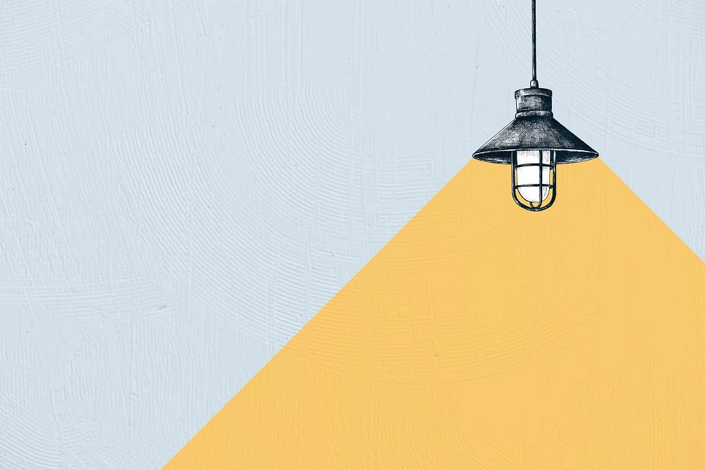 Wall background psd with bright ceiling light