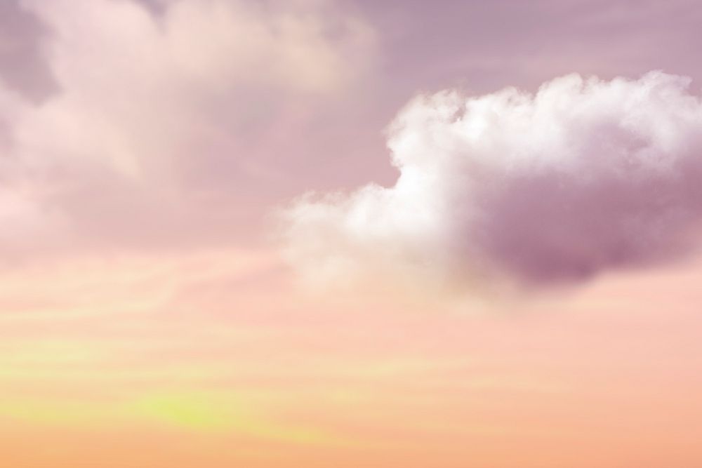 Sunset sky with clouds background