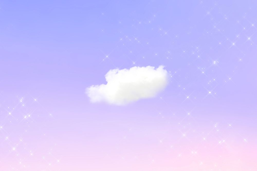 Cute background psd with white cloud