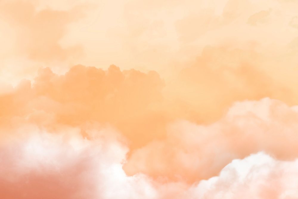 Sunset sky background psd with clouds