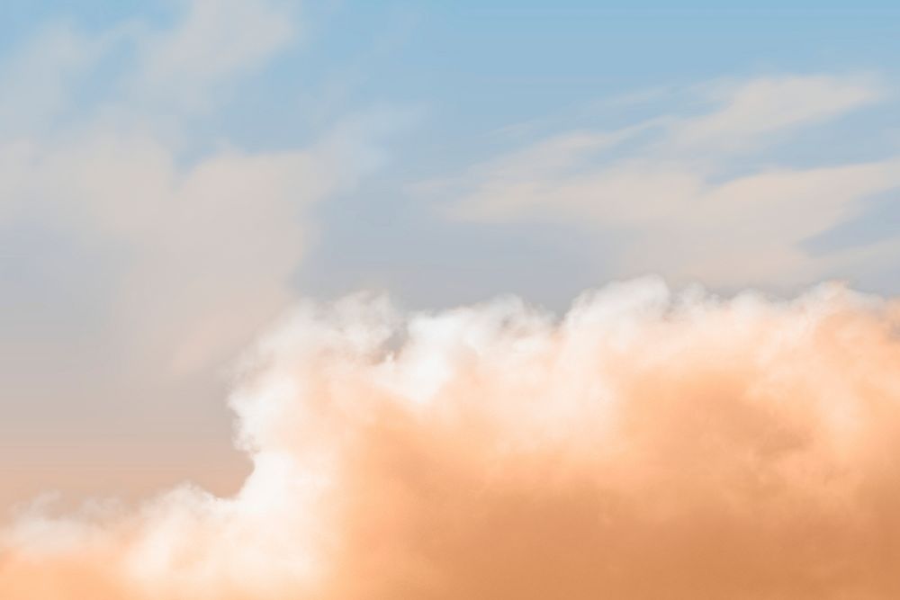 Abstract background psd with orange cloud