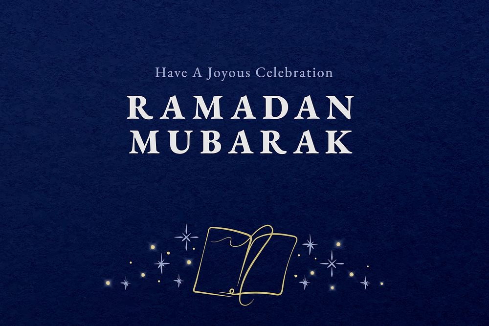 Ramadan greeting with tome illustration for social media banner