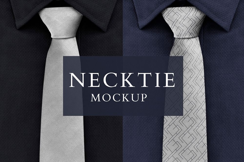 Men&rsquo;s necktie mockup psd business wear apparel ad