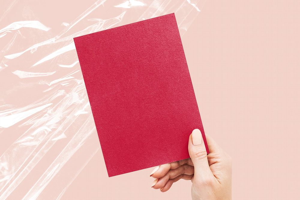 Red card, business advertisement, blank design space