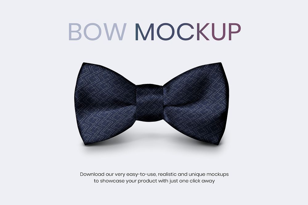 Bow tie mockup psd men&rsquo;s business wear apparel ad