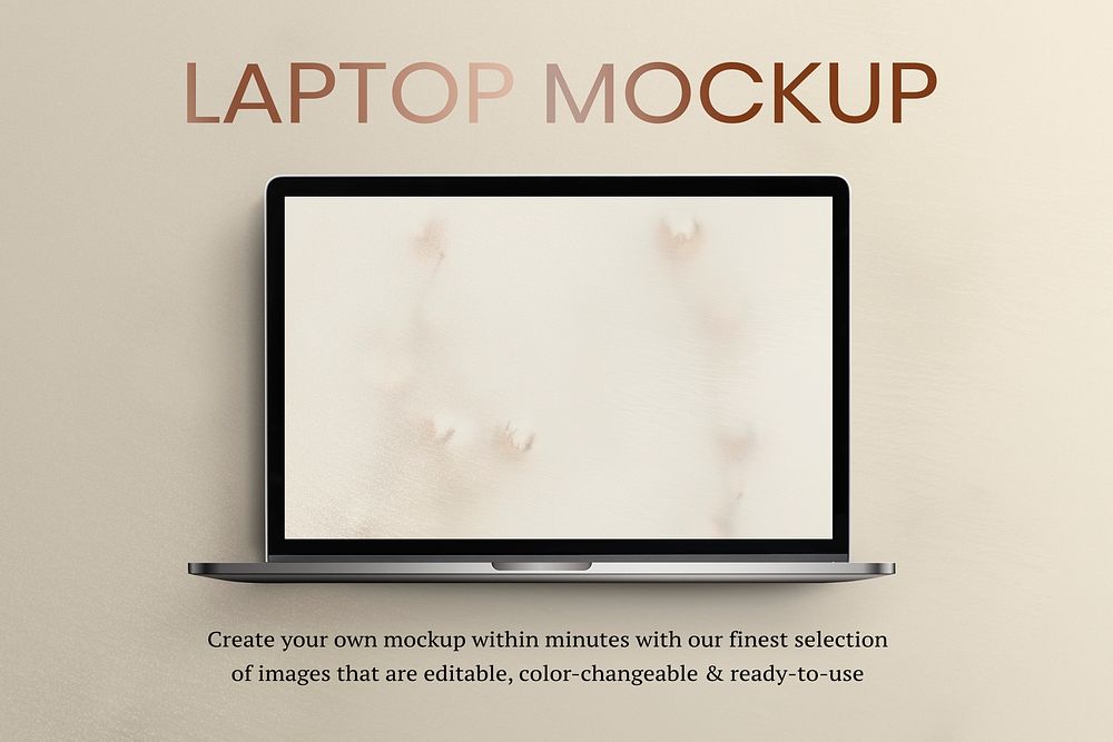 Png computer laptop mockup on transparent background