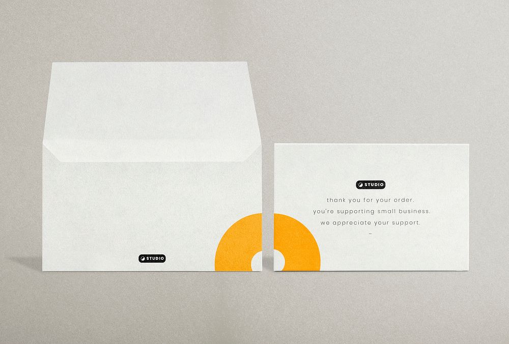 Minimal envelope mockup, business branding stationery psd