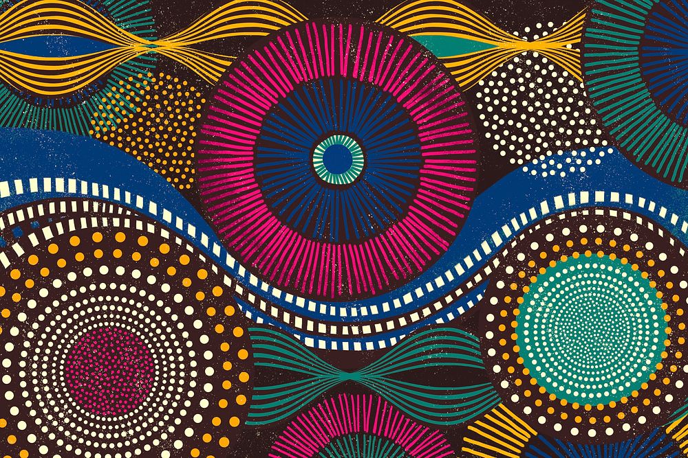 African tribal pattern background vector