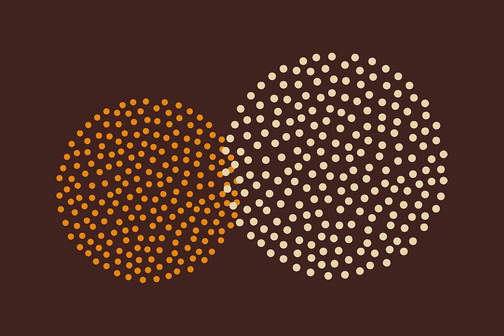 Dotted circle design vector in yellow tone