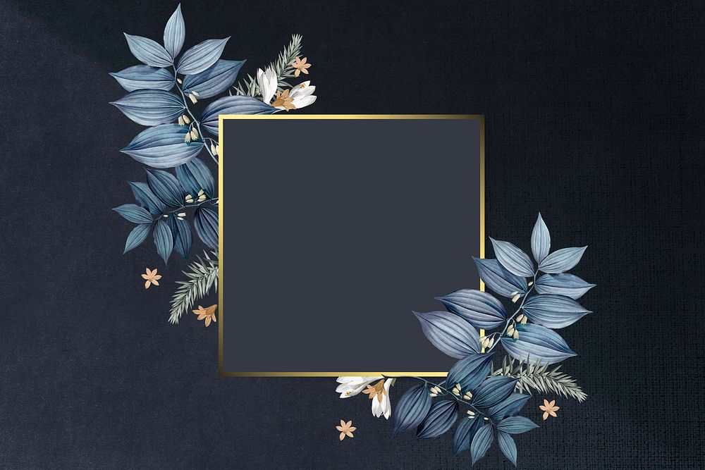 Luxurious floral wedding frame design
