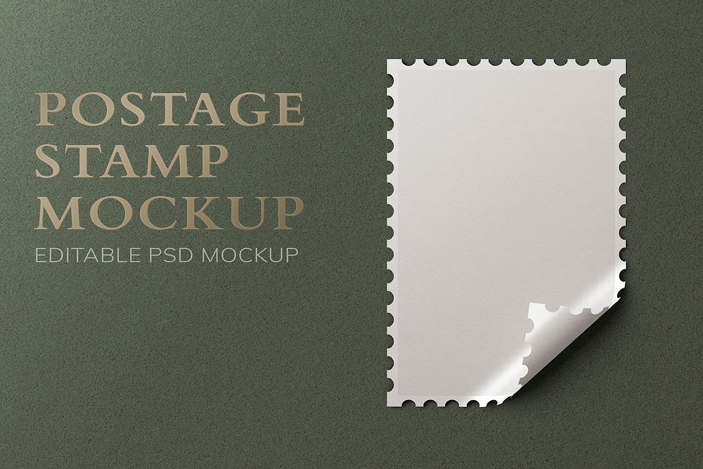 Editable stamp mockup psd 