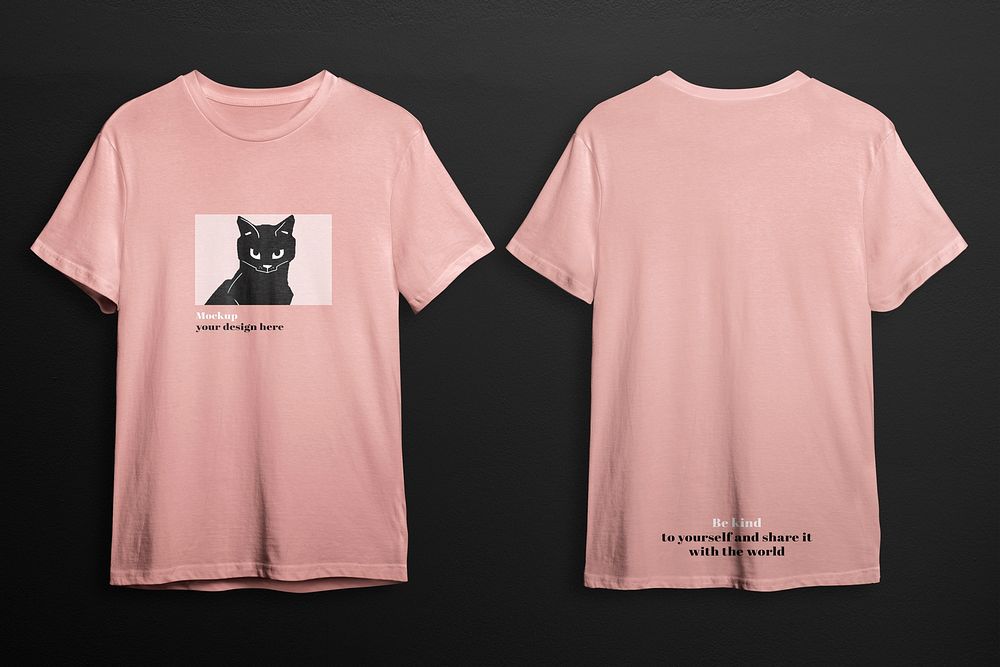Pink cat t-shirt, unisex apparel 