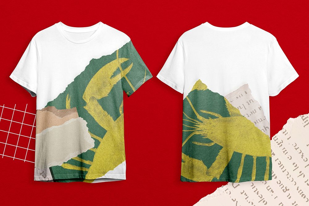 Green lobster t-shirt, cool abstract streetwear apparel 