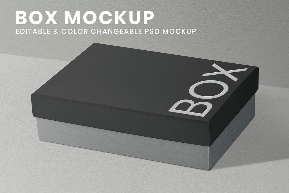 Black box mockup psd