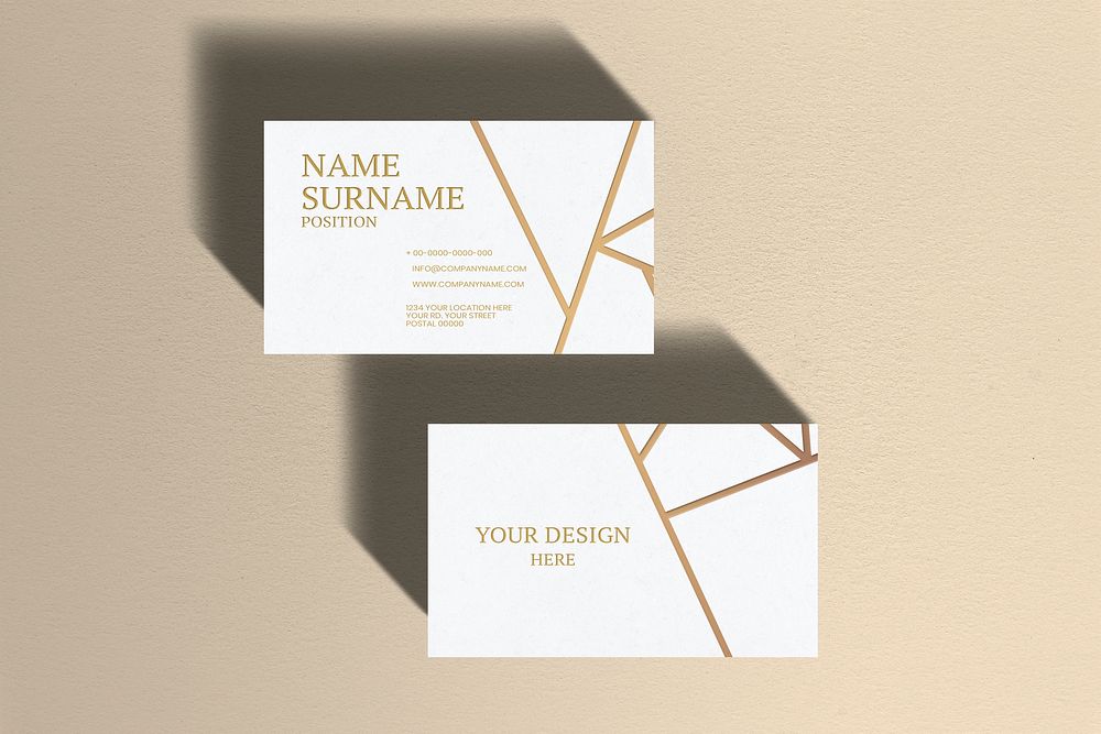 Classic business card mockup psd