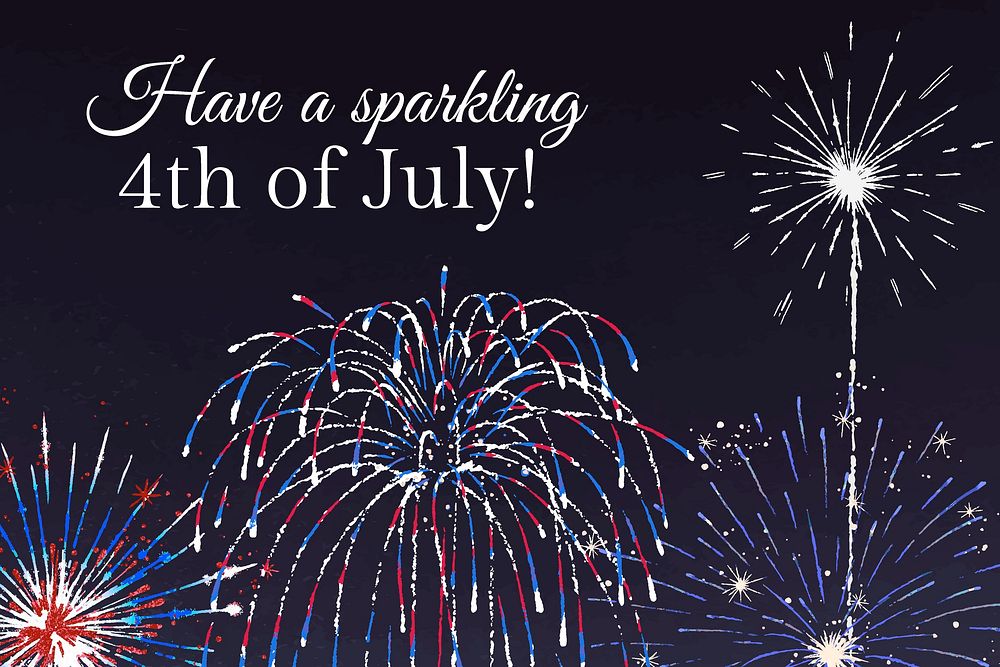 4th of July template vector for banner with editable text, Have a sparkling 4th of July