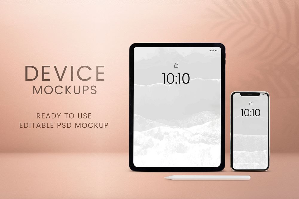 Tablet phone screen mockup psd digital device on aesthetic background