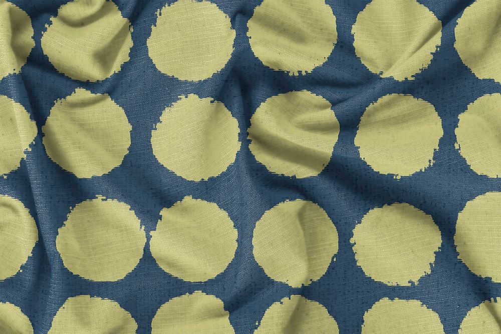 Fabric mockup texture psd, vintage block print pattern design