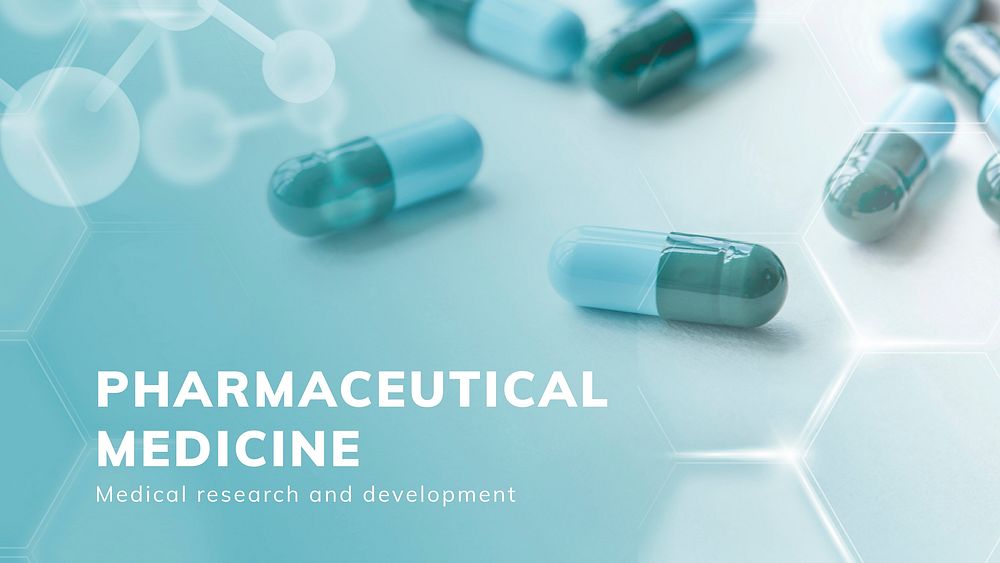 Pharmaceutical medicine healthcare template vector presentation