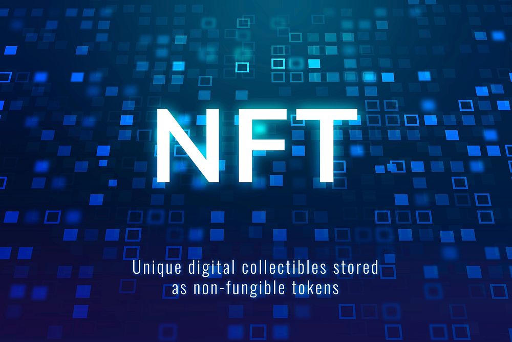NFT crypto collectible template vector decentralized blockchain blog banner