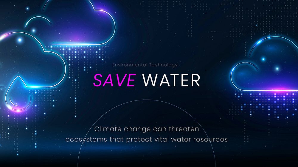 Save water environment template vector