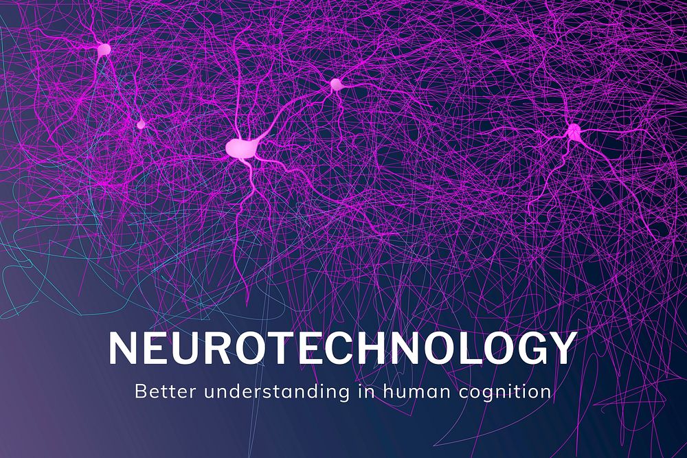 Neurotechnology smart healthcare template vector