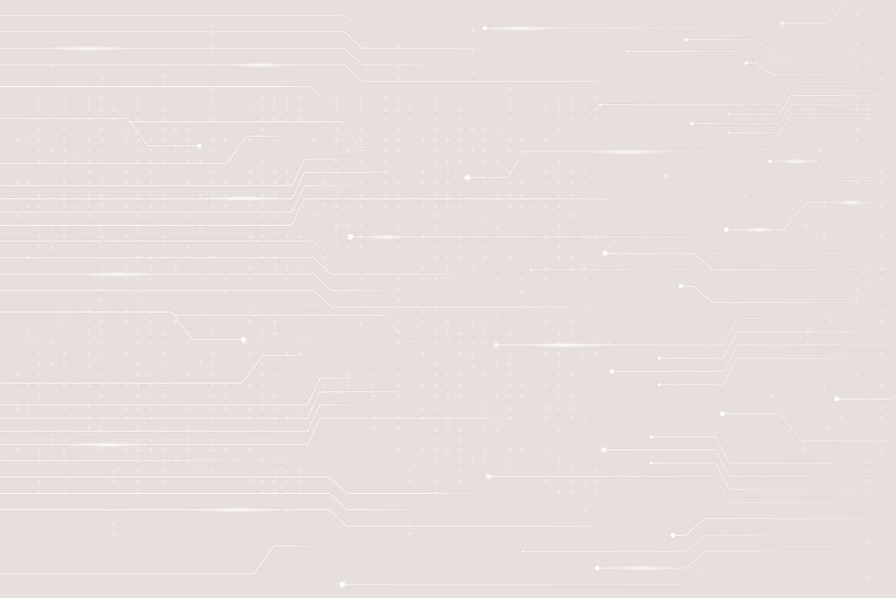Beige data technology background vector with circuit lines