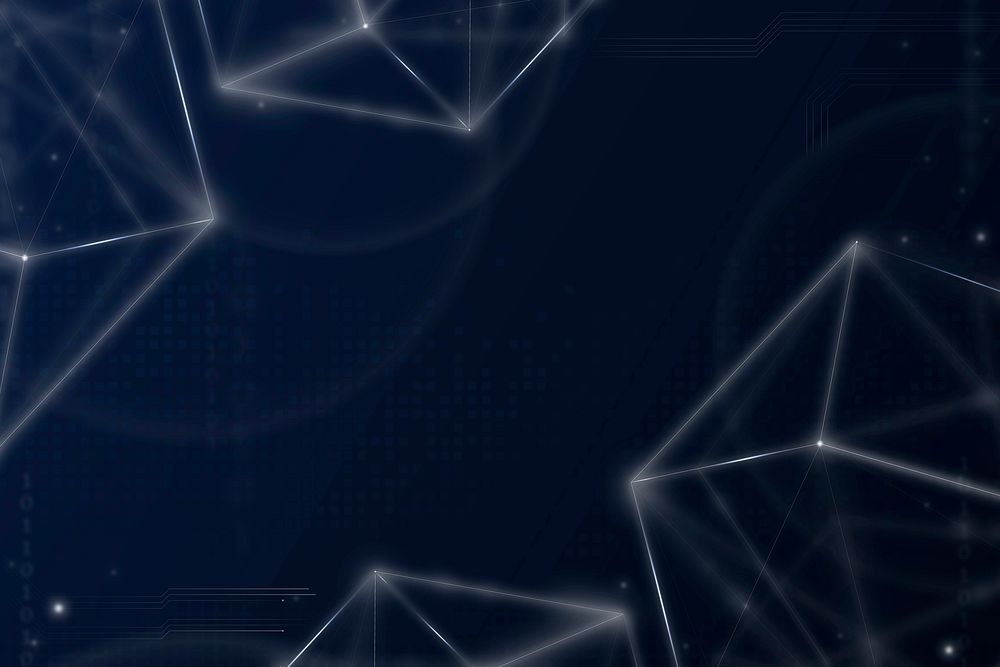 Futuristic networking technology background vector in blue tone