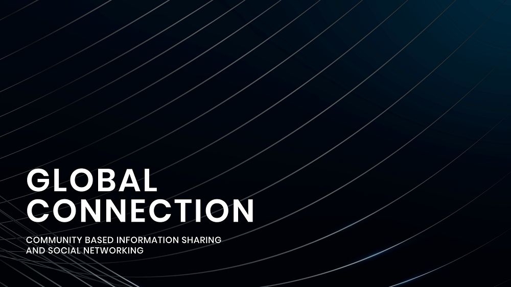 Global connection text on digital technology background