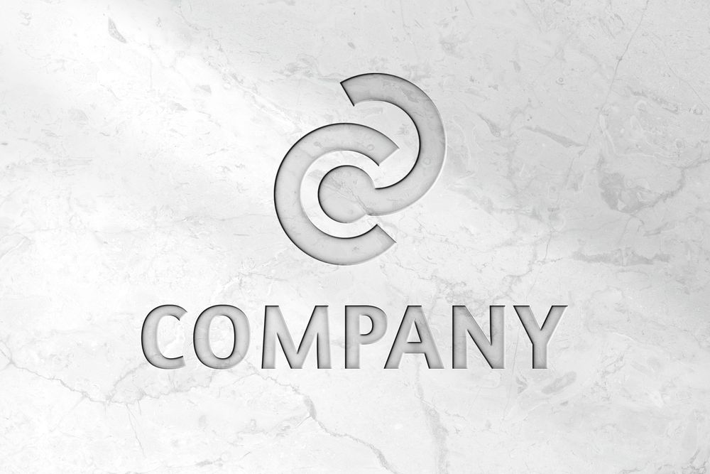 Deboss logo mockup psd for company