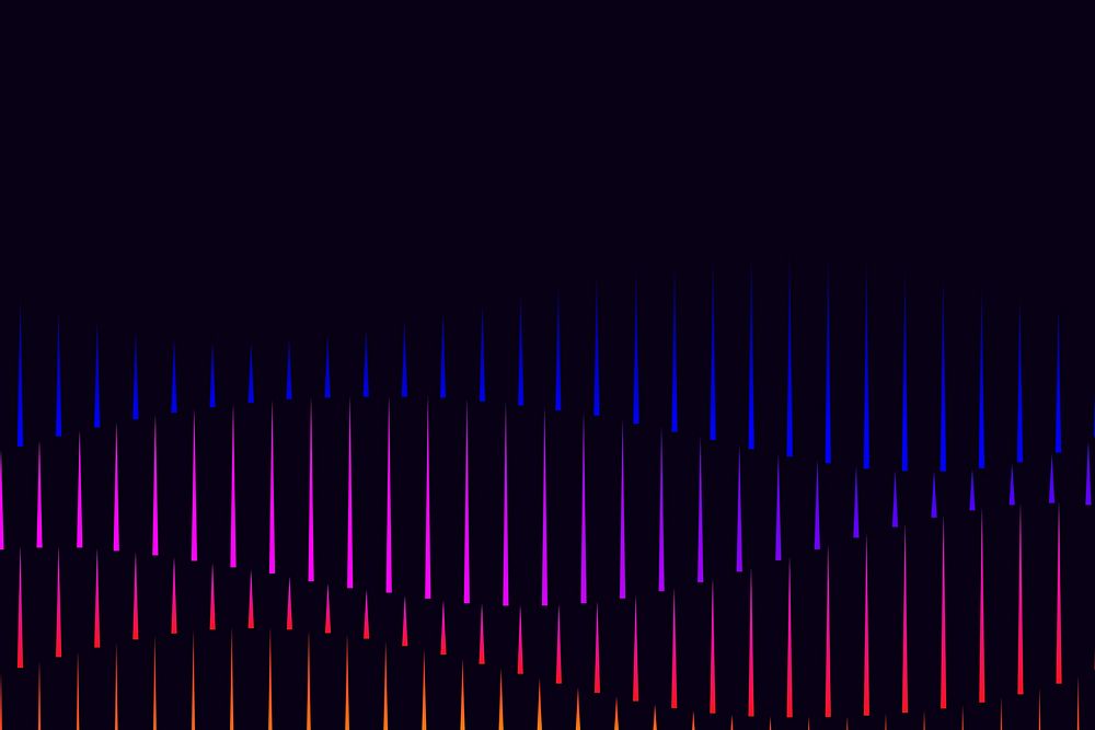 Music equalizer technology black background vector with colorful digital sound wave