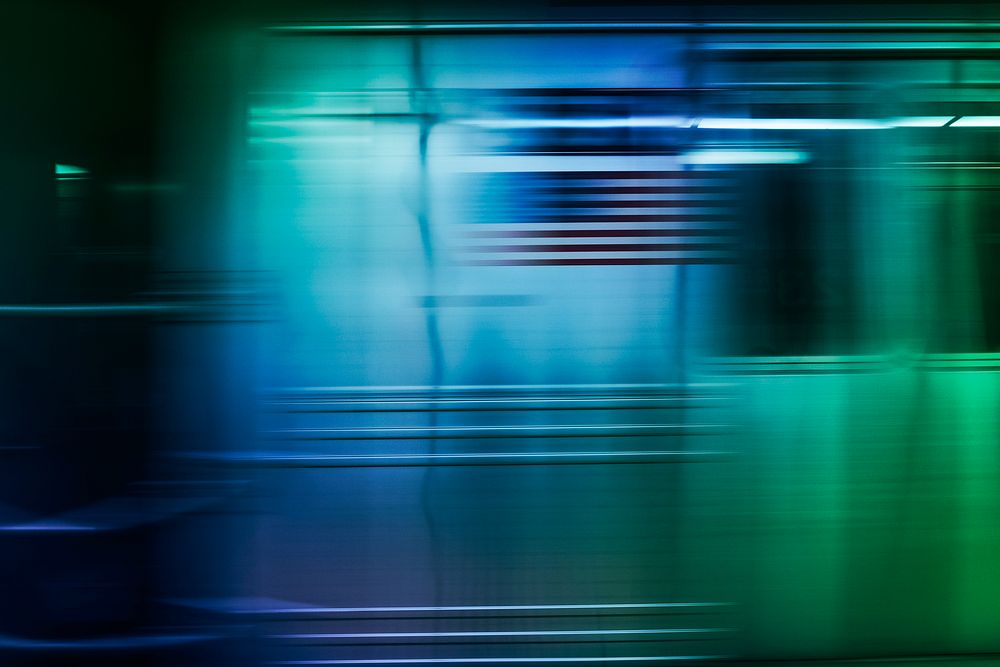 Green abstract motion blur background