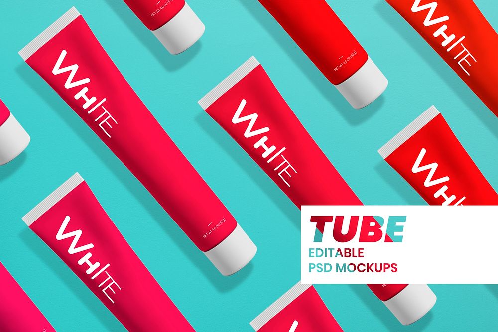 Tube packaging mockup psd for beauty product