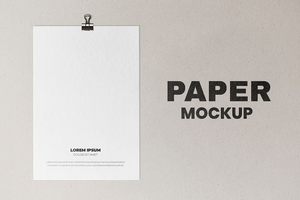 Paper document mockup psd stationery