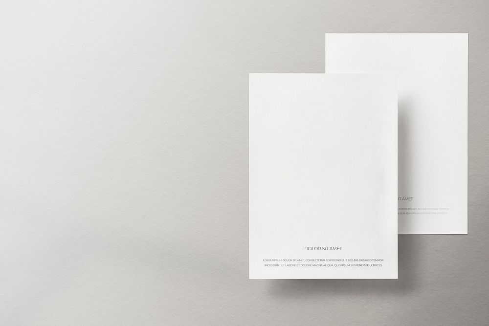 Paper stationery mockup psd with card