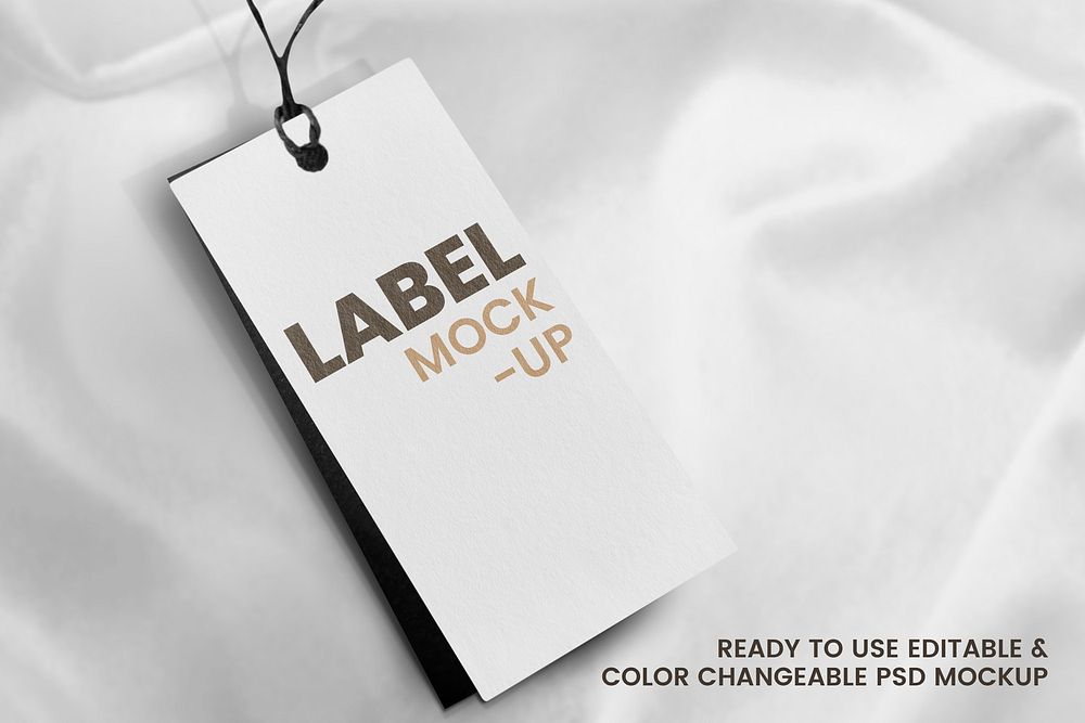 Paper label mockup psd for fashion