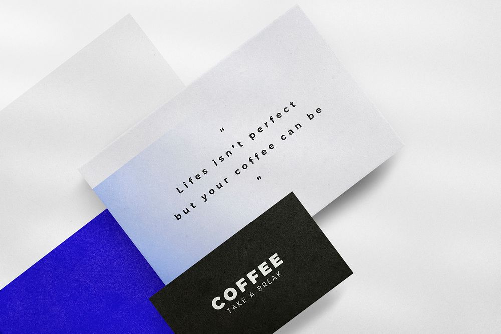 Business cards mockup, branding corporate identity stationery psd for coffee shop business