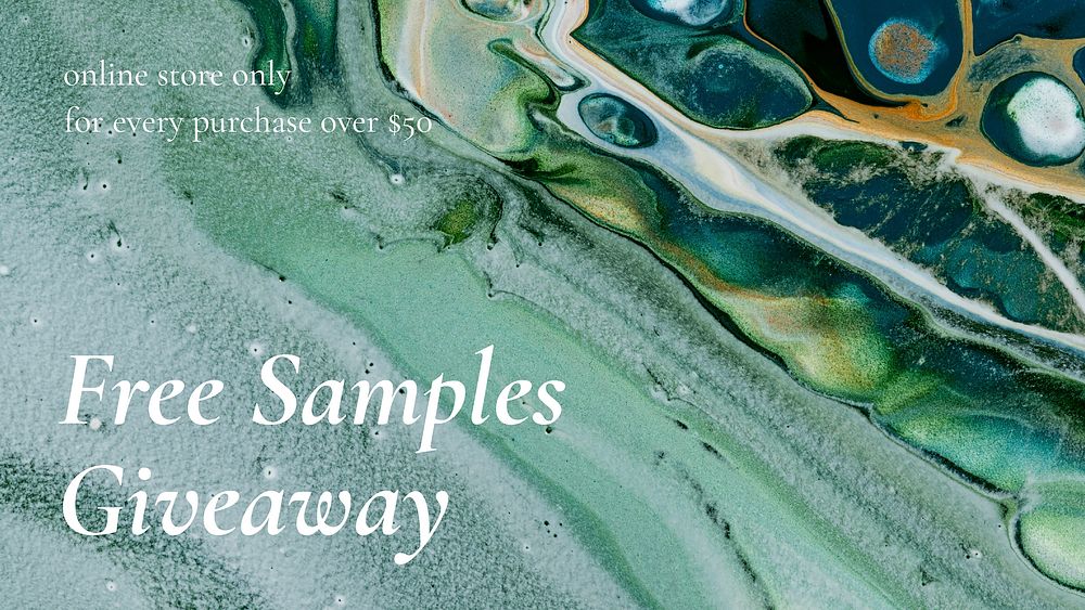Marble art sale template vector giveaways for fashion blog banner