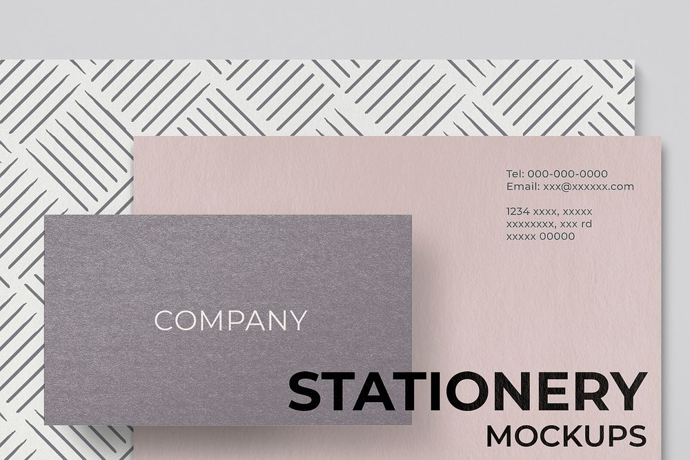 Minimal corporate identity mockup psd branding stationery set