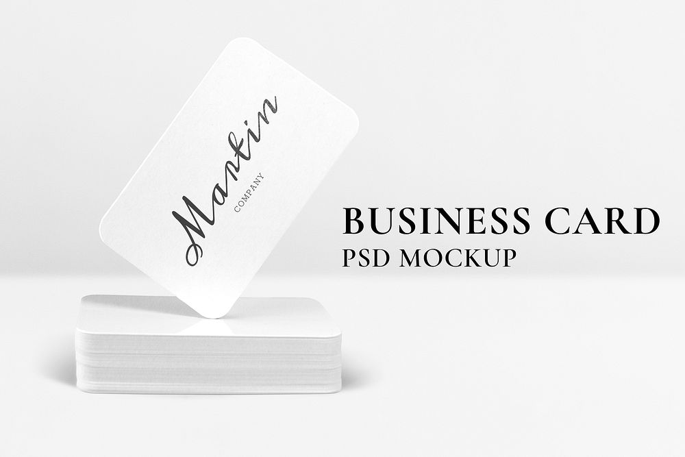 Minimal business card mockup psd branding identity